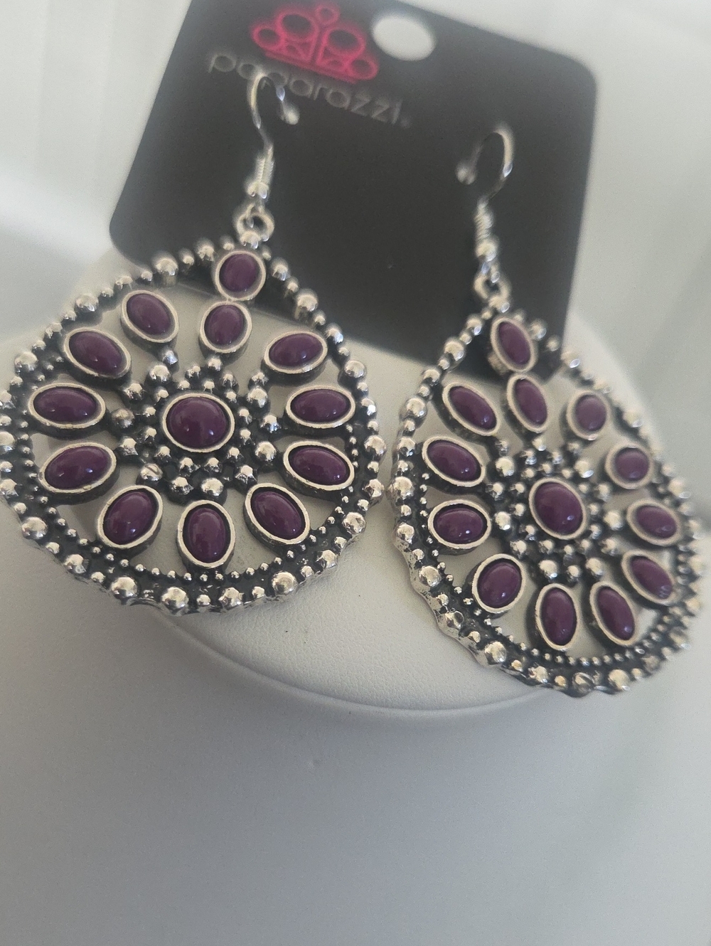Paparazzi Free To Roam Purple Earrings NWT